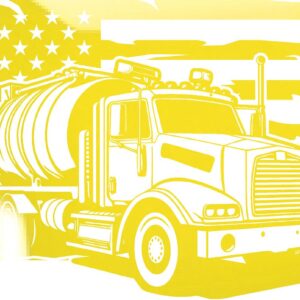 TANK TRUCK WITH FLAG GLOSS YELLOW